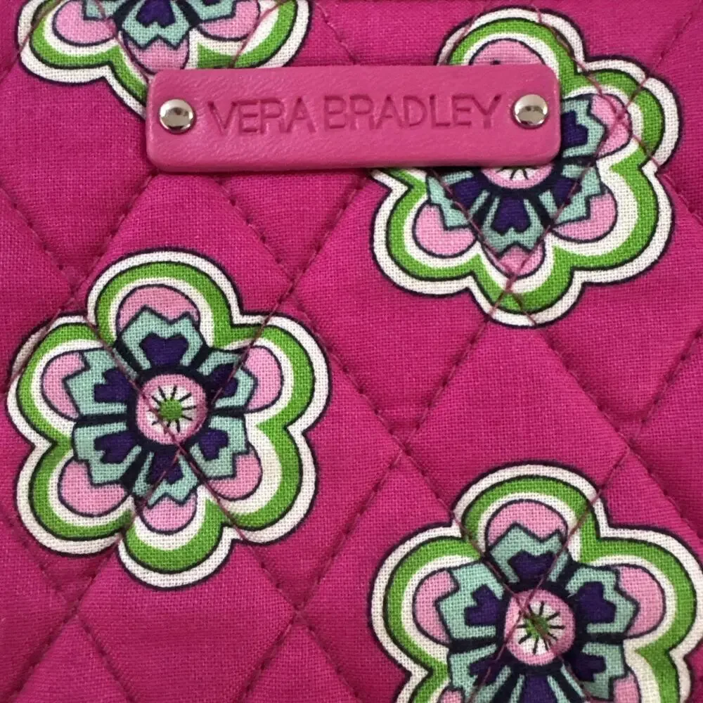 Vera Bradley Petite Double Zip Hipster Crossbody Pink Swirls Bag - 8x8.5